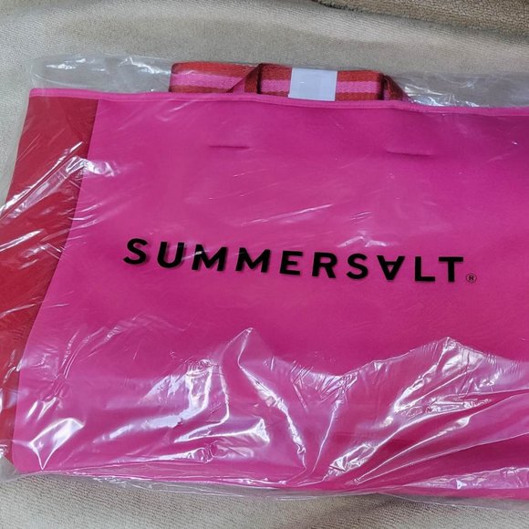 Summersalt Neoprene Beach Tote in Pink/Red *New in pkg* - Picture 5 of 5